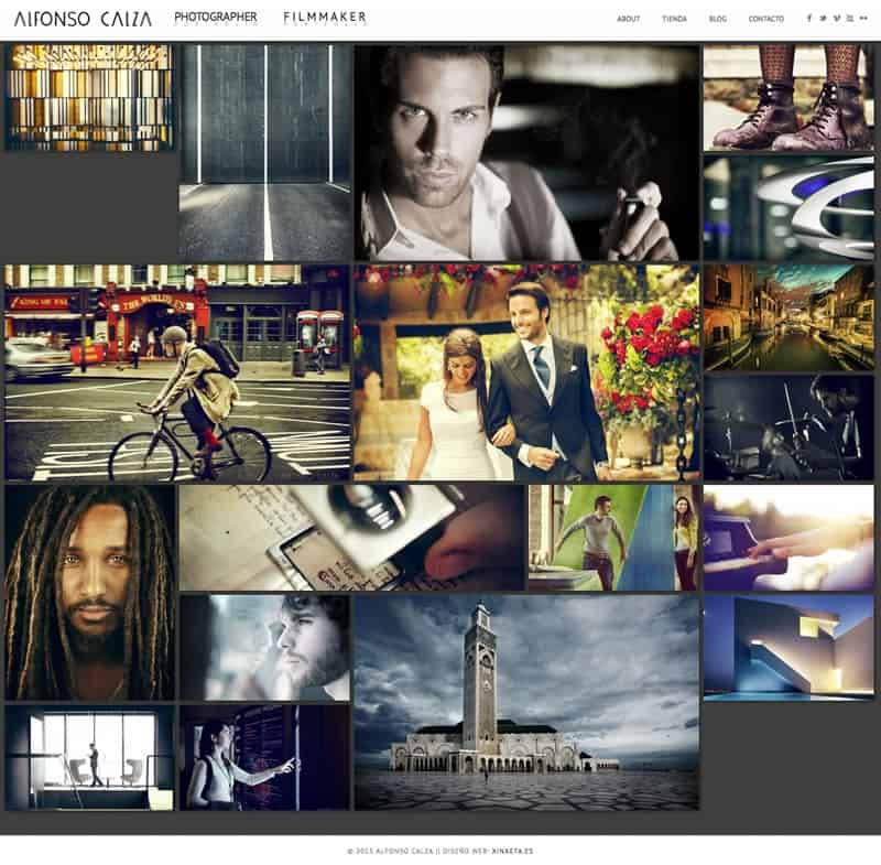Alfonso Calza Diseño web responsive: HTML5, wordpress, portfolio, blog - Captura de pantalla de inicio