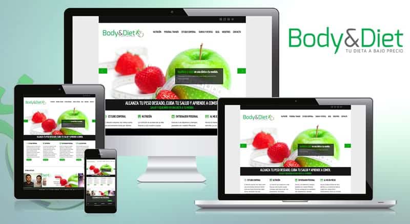 Body&Diet - Diseño web, logotipo y marketing social