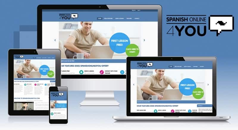 Spanish Online 4 You - Diseño web responsive HTML5. Plataforma Online de proyecto educativo basada en wordpress.