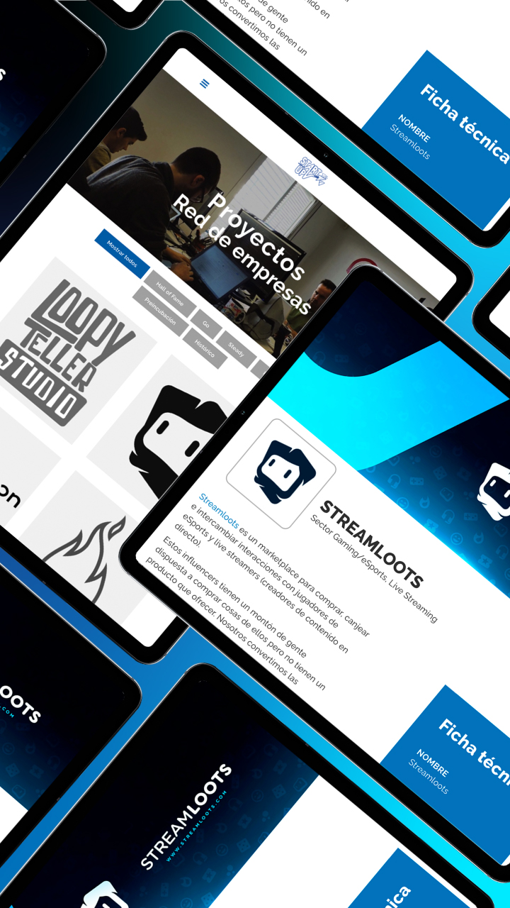 Portada Start UPV, página web responsive aplicada a tablet