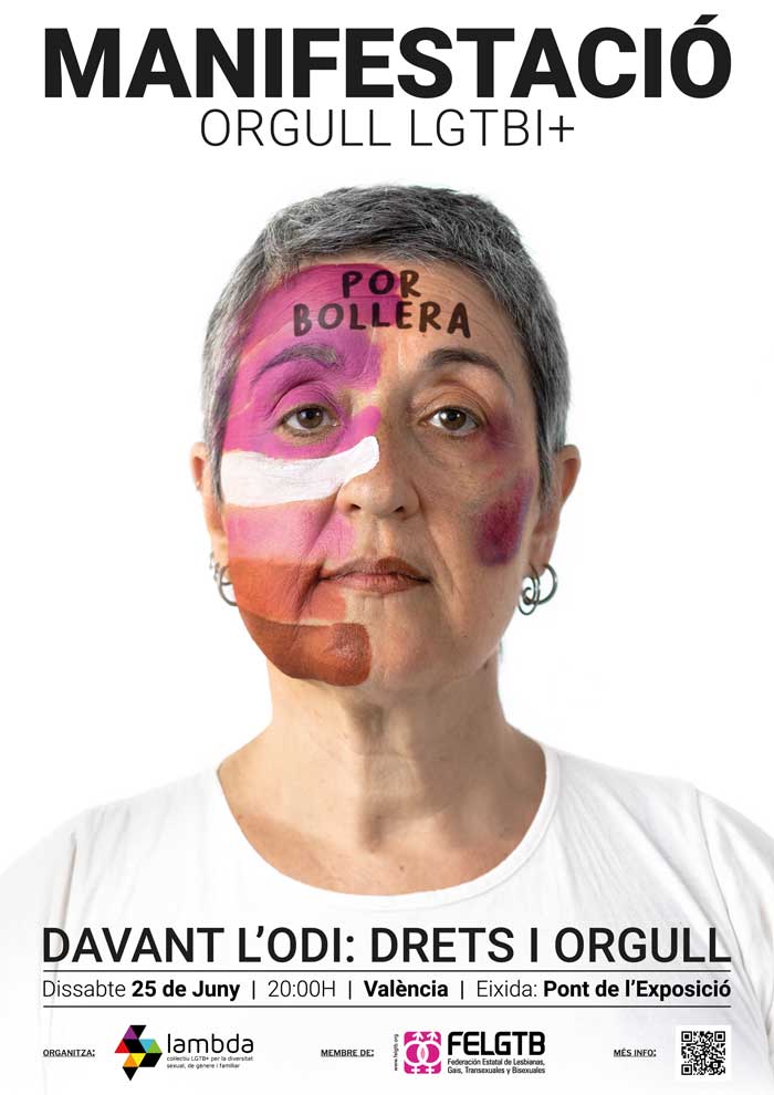 Cartel bollera manifestación Orgullo LGTBI+ 2022 de València