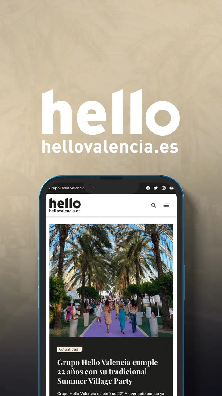 Portada hellovalencia.es. Responsive móvil. Xinxeta Multimedia