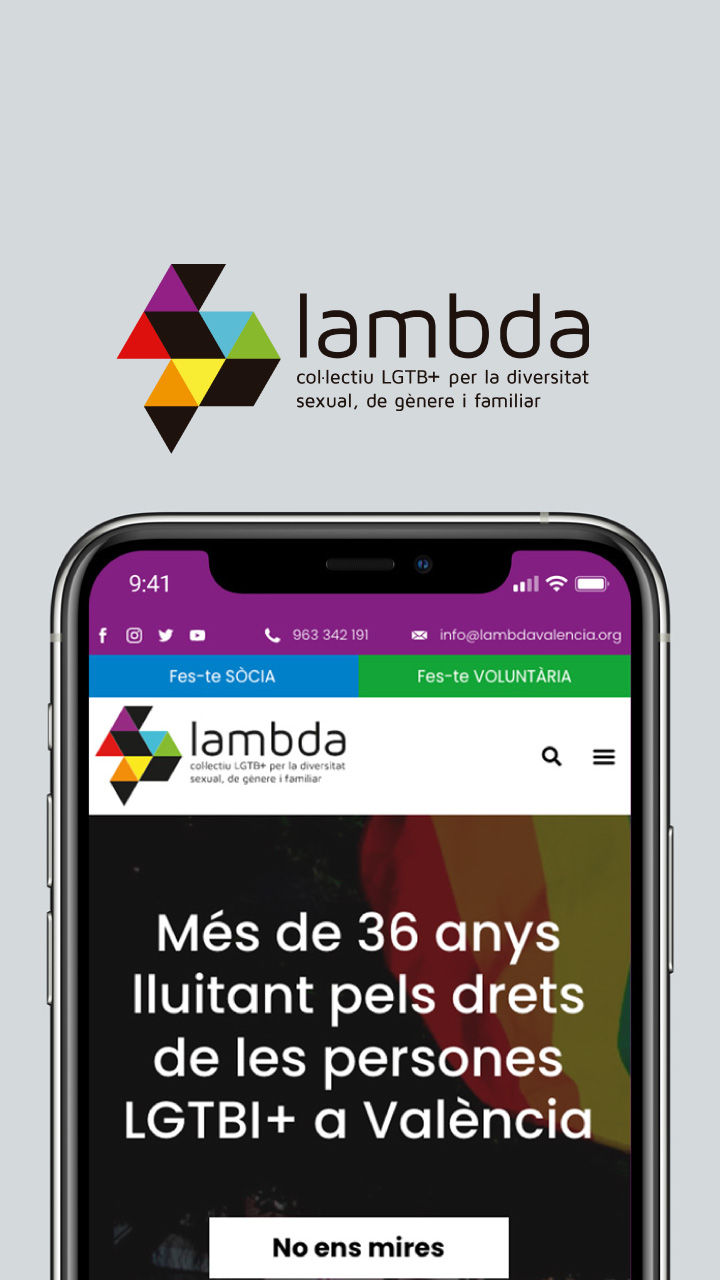Home web LAMBDA (versión responsive móvil)