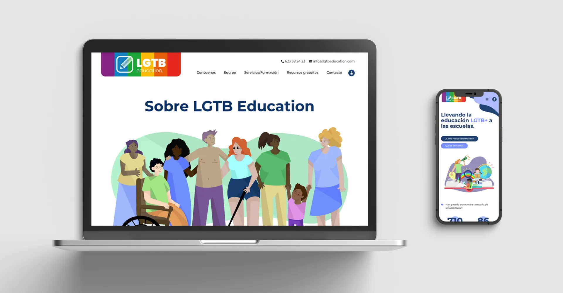 LGTB Education. Página web, xinxeta multimedia